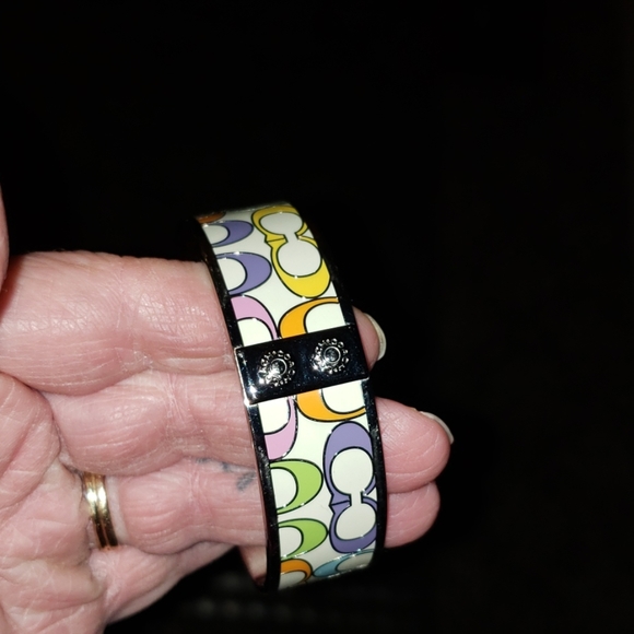 New Coach Multicolored Signature C Bangle Bracelet - Picture 4 of 8